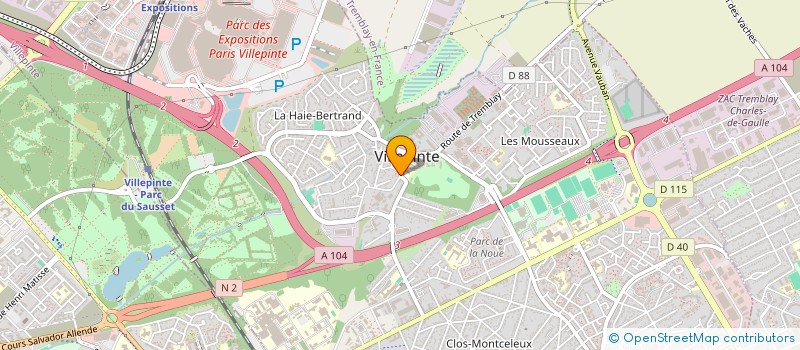 localisation de l'entreprise AIDE DOMICILE VILLEPINTE A6 à VILLEPINTE
