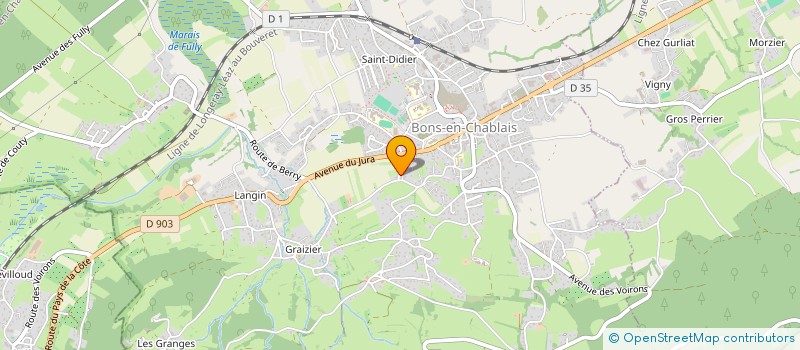 localisation de l'entreprise AIDE ET SERVICES AUX PERSONNES 74 - ASAP 74 à BONS-EN-CHABLAIS