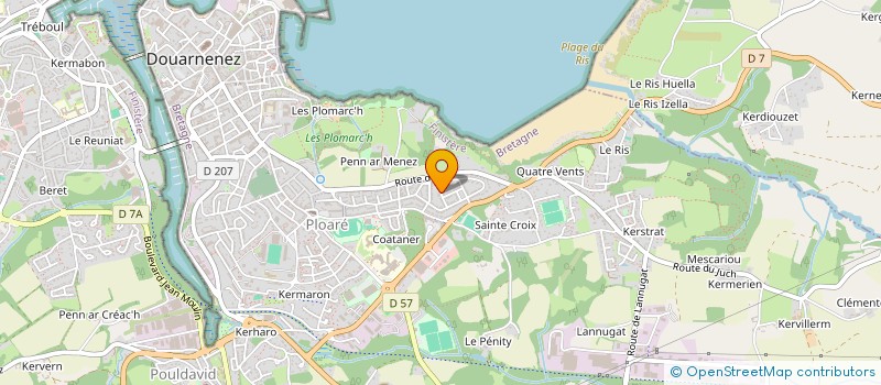 localisation de l'entreprise AIDE FAMILIALE A DOMICILE DU FINISTERE à DOUARNENEZ
