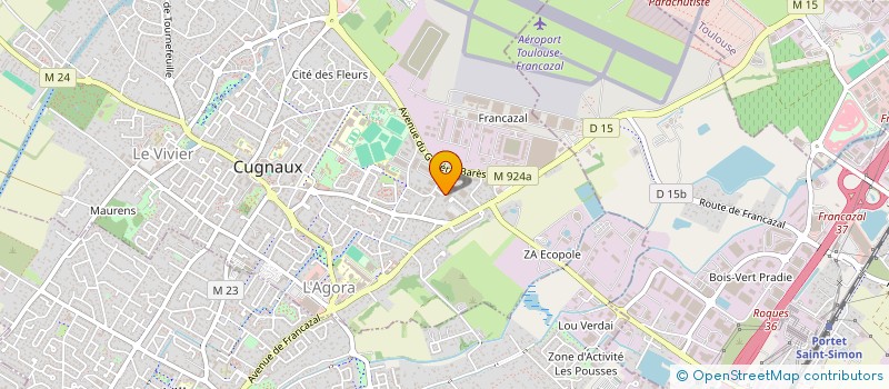 localisation de l'entreprise AIDE FINANCIERE ET MATERIELLE DE SPORTIFS DE HAUT NIVEAU à CUGNAUX