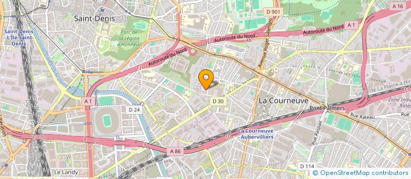 localisation de l'entreprise AIDE GENERATION FUTURE à LA COURNEUVE