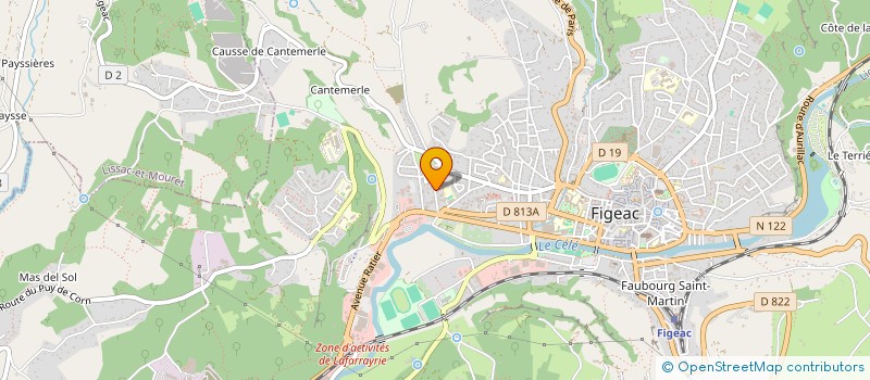 localisation de l'entreprise AIDE GESTION INFORMATIQUE BUREAUTIQ ENTR à FIGEAC