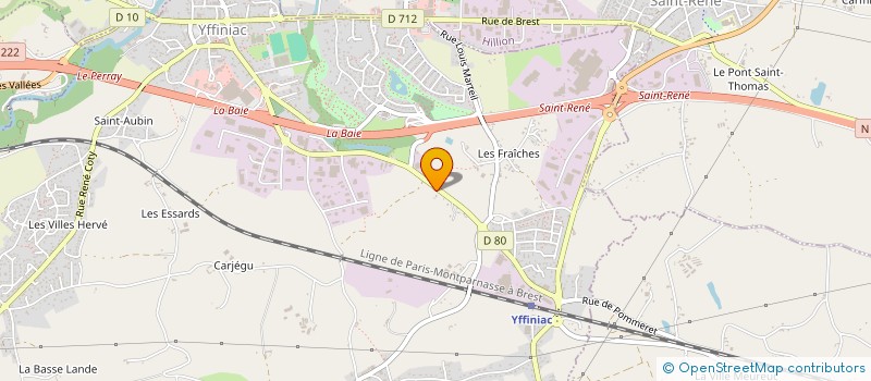 localisation de l'entreprise AIDE INFORMATIQUE A DOMICILE  YFFINIAC