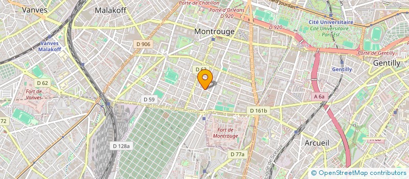 localisation de l'entreprise AIDE MEDICALE POUR L AMERIQUE LATINE  MONTROUGE