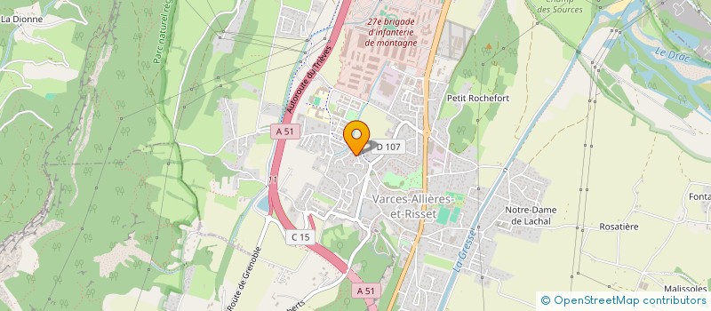 localisation de l'entreprise AIDE & PRESENCE  VARCES-ALLIERES-ET-RISSET