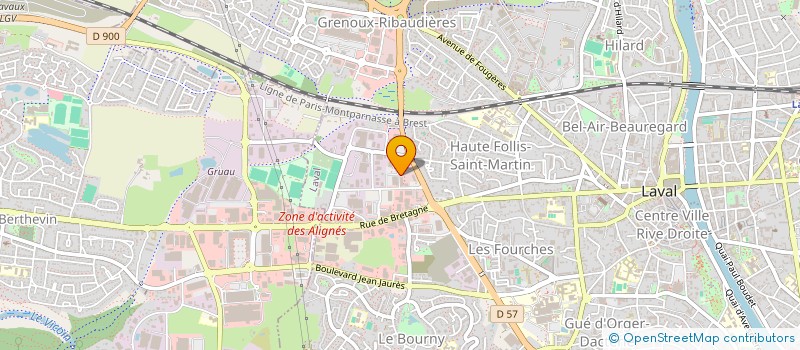 localisation de l'entreprise AIDE PSYCHOLOGIQUE AUX ENTREPRENEURS EN SOUFFRANCE PSYCHOLOGIQUE AIGUE à LAVAL
