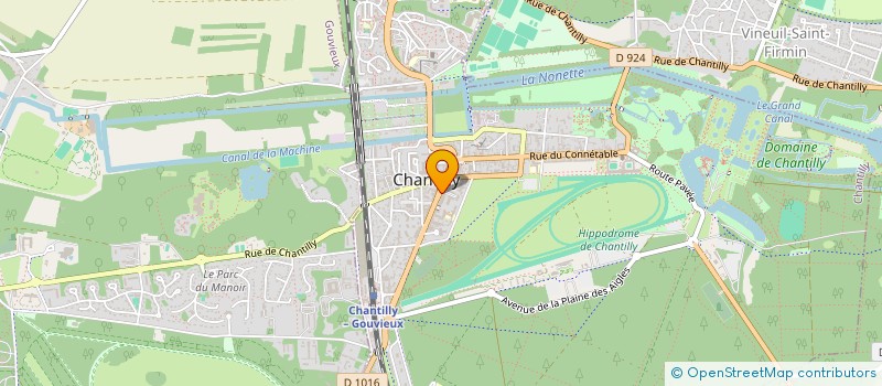 localisation de l'entreprise AIDE PSYCHOLOGIQUE AUX INDEPENDANTS DES COURSES  CHANTILLY