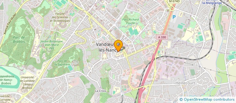 localisation de l'entreprise AIDE REGIONALE EN FAVEUR DES PLUS DEMUNIS  VANDUVRE-LES-NANCY