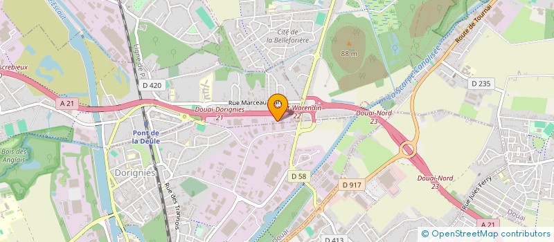 localisation de l'entreprise AIDE SOLUTION UTILISATEURS DE CHAUFFAGE à DOUAI