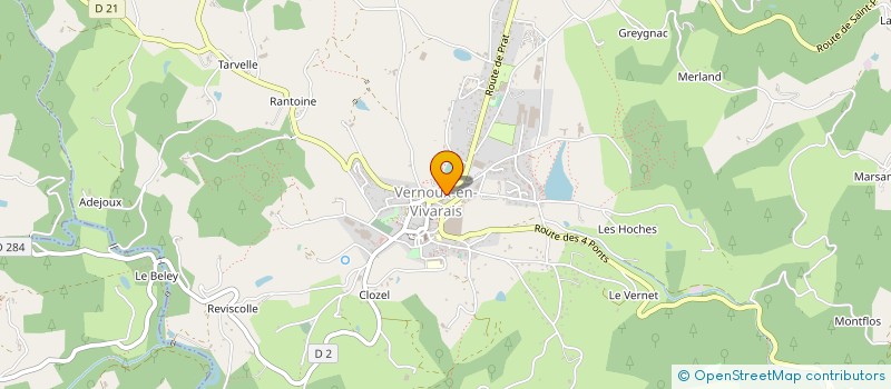 localisation de l'entreprise AIDE TECHNIQUE ET MATERIEL MEDICAL à VERNOUX-EN-VIVARAIS