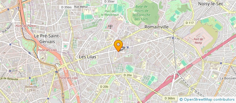localisation de l'entreprise AIDEL à LES LILAS