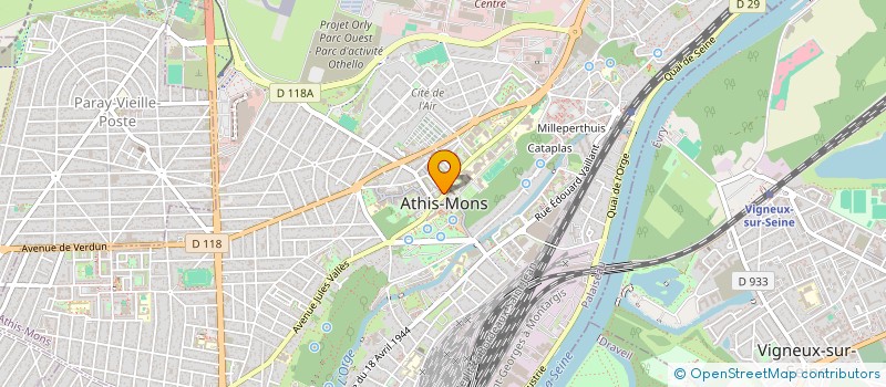localisation de l'entreprise AIDES A DOMICILE D'ATHIS MONS à ATHIS-MONS