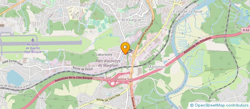 localisation de l'entreprise AIDIA à ANGLET