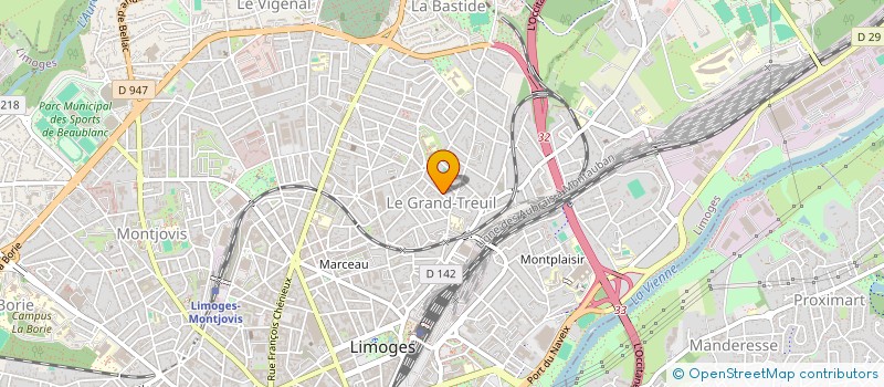 localisation de l'entreprise AIDONS NOUS LES UNS LES AUTRES 87 à LIMOGES