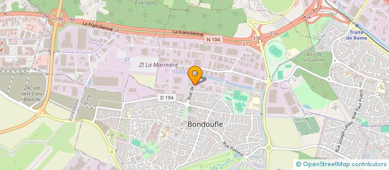 localisation de l'entreprise AIFT INDUSTRIE à BONDOUFLE