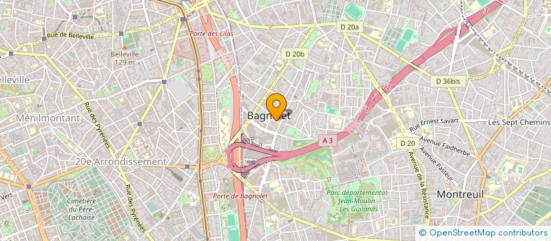 localisation de l'entreprise AIGLE à BAGNOLET