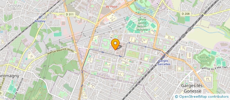 localisation de l'entreprise AIGLE M.T. LOCATION  SARCELLES