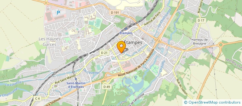 localisation de l'entreprise AIGLE SOUPLESSE SECURITE à ETAMPES