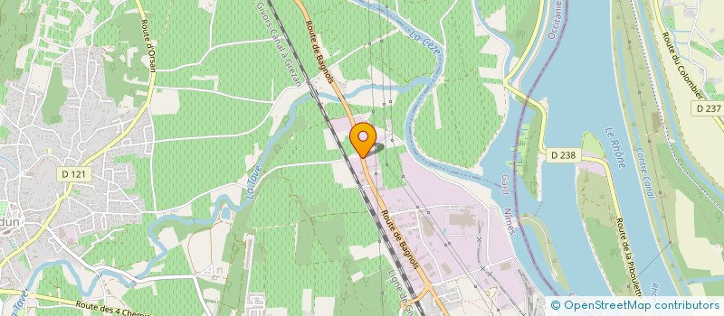 localisation de l'entreprise AIGO PISCINES  LAUDUN-L'ARDOISE