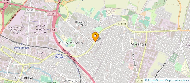 localisation de l'entreprise AIGOS à CHILLY-MAZARIN