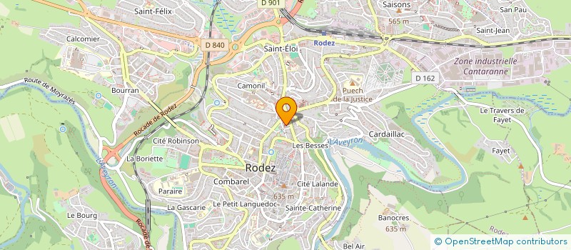 localisation de l'entreprise AIGUE MARINE à RODEZ