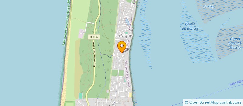 localisation de l'entreprise AIGUE-MARINE à LEGE-CAP-FERRET