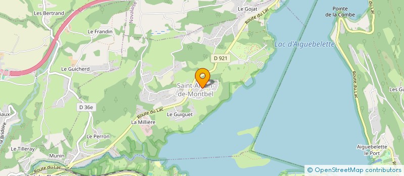 localisation de l'entreprise AIGUEBELETTE TEAM FLECHETTE  SAINT-ALBAN-DE-MONTBEL