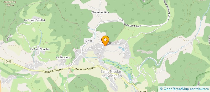 localisation de l'entreprise AIGUILLE ROUGE  SAINT-NICOLAS-DE-MACHERIN