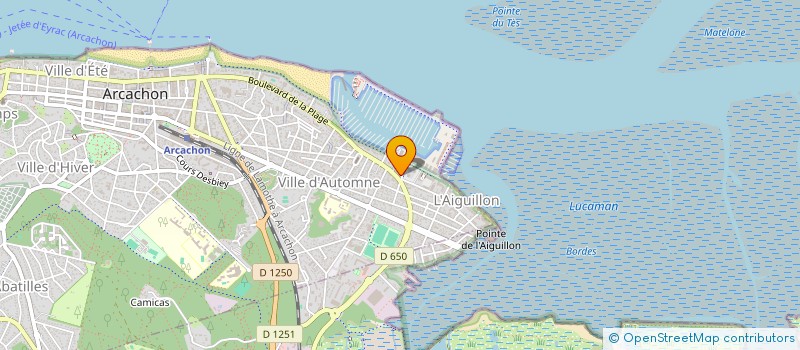 localisation de l'entreprise AIGUILLON TOITURE  ARCACHON