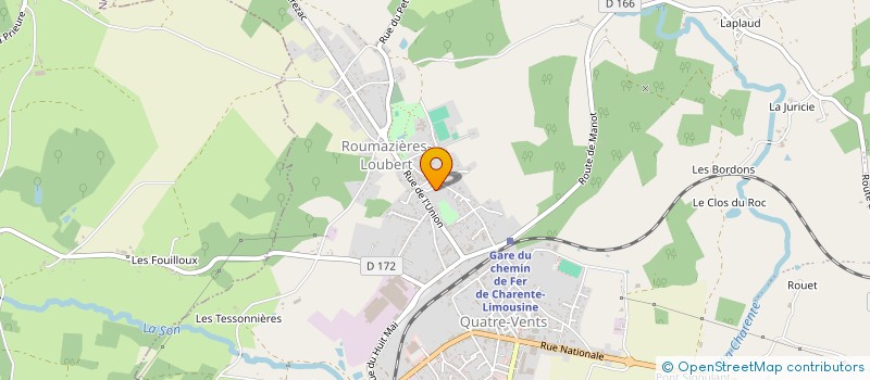 localisation de l'entreprise AIKIDO-CLUB DES HAUTES-TERRES à TERRES-DE-HAUTE-CHARENTE