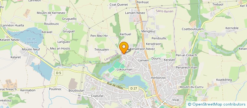 localisation de l'entreprise AIKIDO CLUB GUILERS  LANRIVOARE