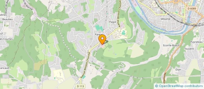 localisation de l'entreprise AIKIDO CLUB URA NAGE DE COULOUNIEIX CHAMIERS  COULOUNIEIX-CHAMIERS