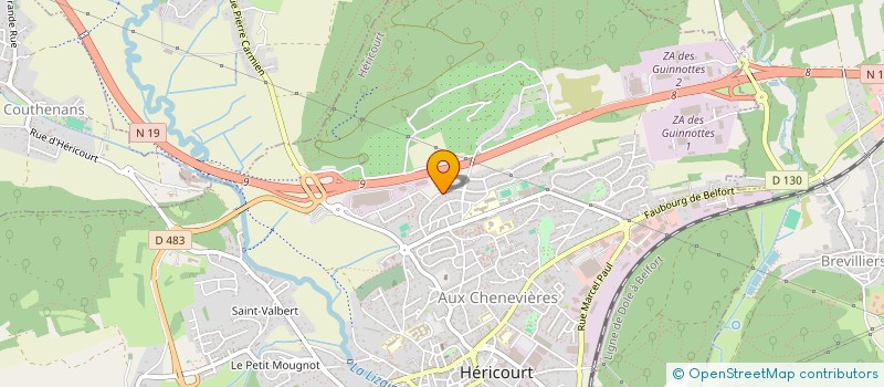 localisation de l'entreprise AIKIDO SOUSEIJI-DO GRANDVILLARS  HERICOURT