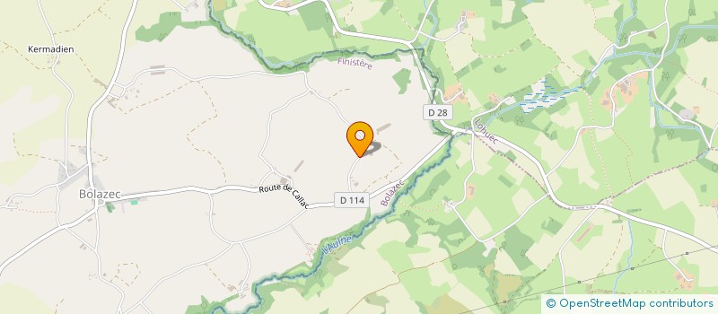 localisation de l'entreprise AIKIDO TRADITIONNEL EN BRETAGNE  BOLAZEC