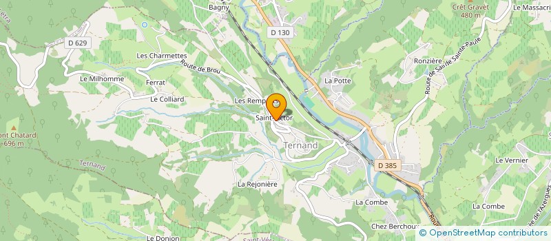 localisation de l'entreprise AIKIDO - VAL D'OINGT  TERNAND