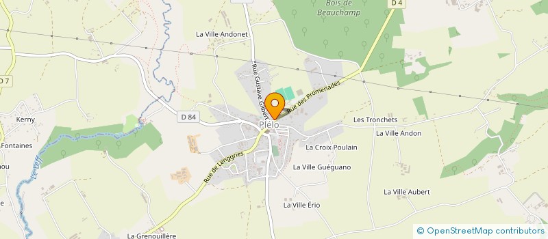 localisation de l'entreprise AILLEURS, ICI  CHATELAUDREN-PLOUAGAT