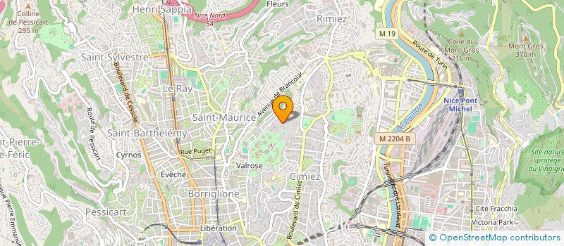 localisation de l'entreprise AIM IMMOBILIER à NICE