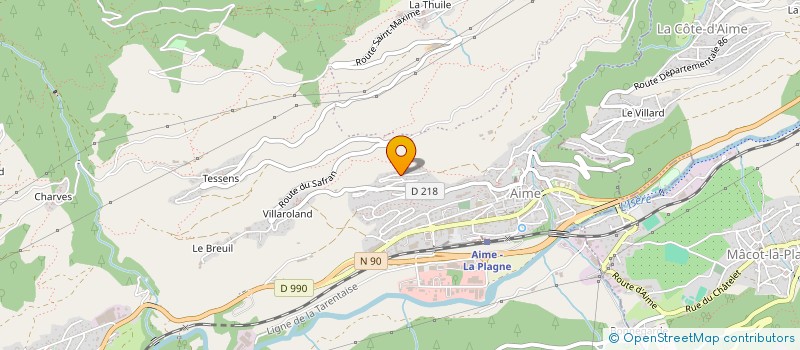 localisation de l'entreprise AIME - BOIS - BAT à AIME-LA-PLAGNE