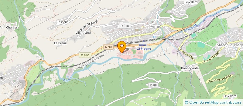 localisation de l'entreprise AIME CONTROLE AUTO  AIME-LA-PLAGNE