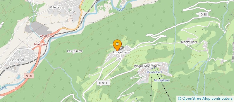 localisation de l'entreprise AIME IN BIKE (M.I.B.) à AIME-LA-PLAGNE