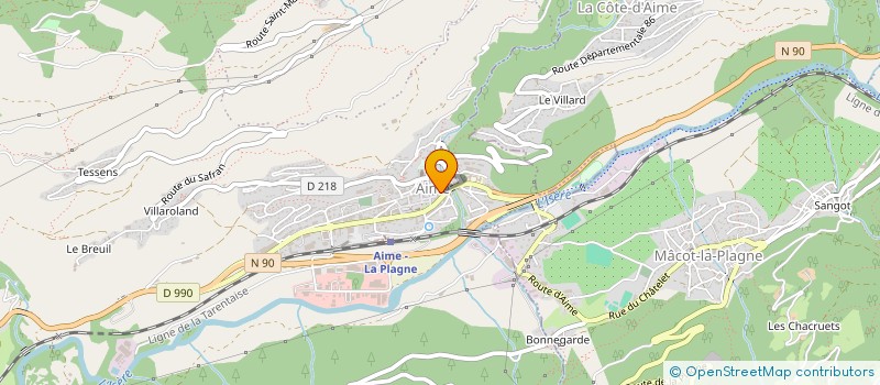 localisation de l'entreprise AIME OPTIQUE  AIME-LA-PLAGNE