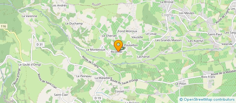 localisation de l'entreprise AIMEDVINS à COGNY