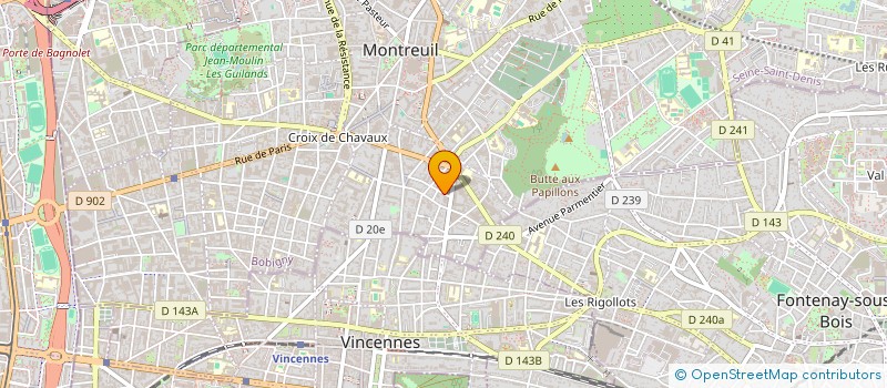 localisation de l'entreprise AIMONETTI CRSI à MONTREUIL