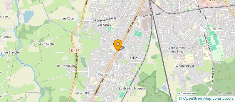 localisation de l'entreprise AIN BRESSE ELECTRICITE à PERONNAS
