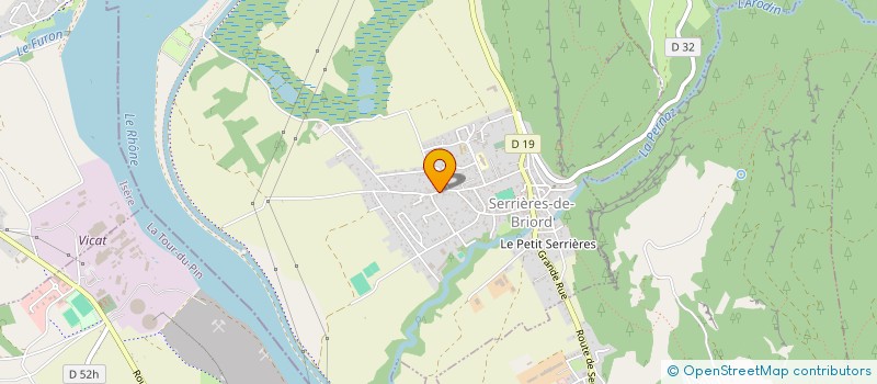 localisation de l'entreprise AIN BUGEY NEGOCE à SERRIERES-DE-BRIORD