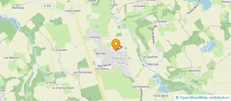 localisation de l'entreprise AIN PRO FERMETURE  RIGNIEUX-LE-FRANC