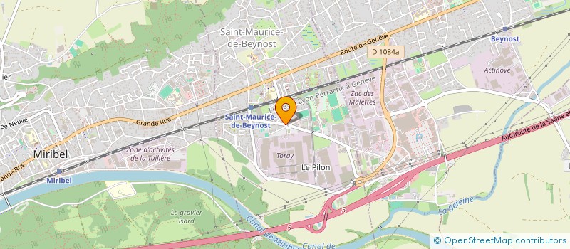 localisation de l'entreprise AIN RHONE AMBULANCES  SAINT-MAURICE-DE-BEYNOST