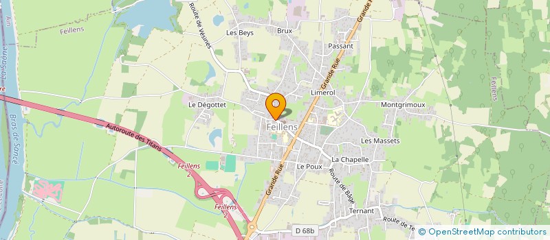 localisation de l'entreprise AIN'S' TEMPS MASSAGE  FEILLENS