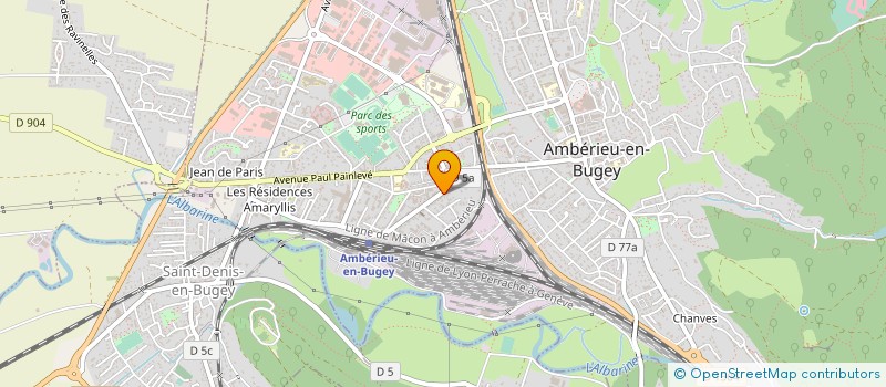 localisation de l'entreprise AIN SERVICES INFORMATIQUES à AMBERIEU-EN-BUGEY