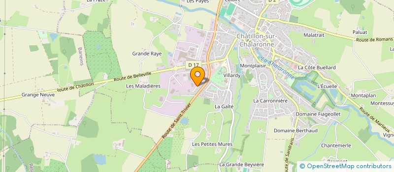 localisation de l'entreprise AIN SOUSTRAITANCE USINAGE ASTUS à CHATILLON-SUR-CHALARONNE